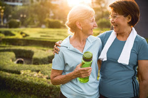 Two fit older women